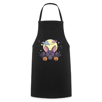 Mignon kawaii pastel goth chauve-souris halloween citrouilles amusant - Tablier de cuisine - noir - Devant - AI Model Male 185 dark (185cm)