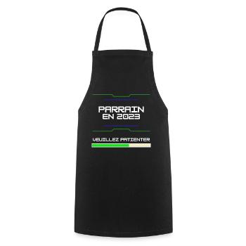 Parrain En 2023 Cadeau Pour Futur Parrain Baptême - Cooking Apron - black - Front - AI Model Male 185 dark (185cm)