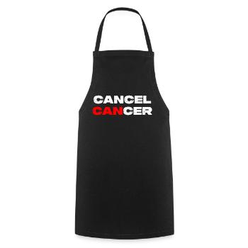Cancel Cancer - Krebs Motivation Warrior - Cooking Apron - black - Front - AI Model Male 185 dark (185cm)