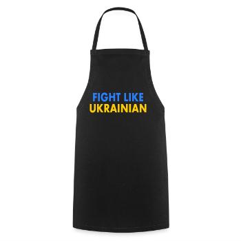 Fight like ukrainian - Tablier de cuisine - noir - Devant - AI Model Male 185 dark (185cm)