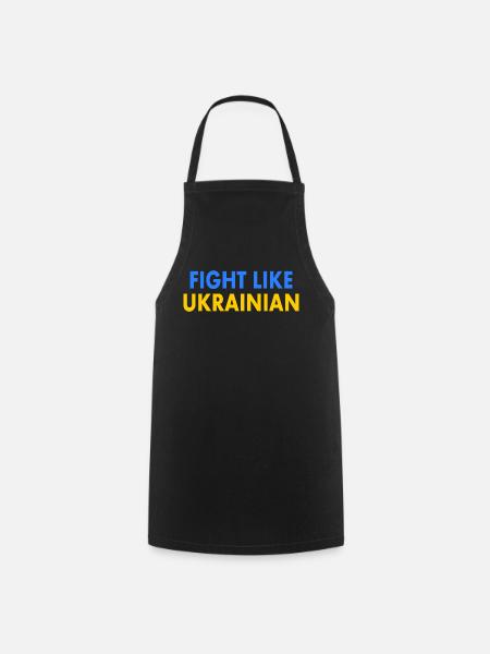 Fight like ukrainian - Tablier de cuisine - noir