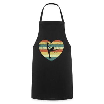 Figure skater Figure skating - Cooking Apron - black - Front - AI Model Male 185 dark (185cm)