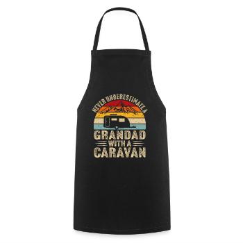 Never underestimate a grandad with a caravan - Cooking Apron - black - Front - AI Model Male 185 dark (185cm)