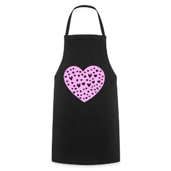 Herz Symbol Liebe süß Herzen rosa Zeichnung 11 - Kochschürze - Schwarz - Vorne - AI Model Male 185 dark (185cm)