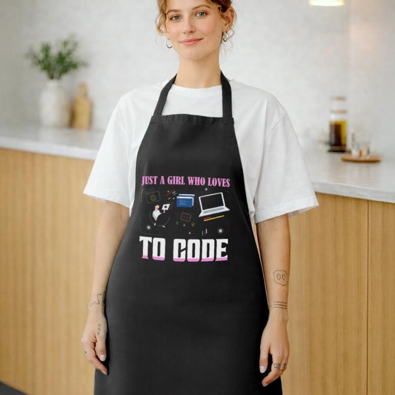 Juste une fille qui aime coder un logiciel de codage Tablier de cuisine