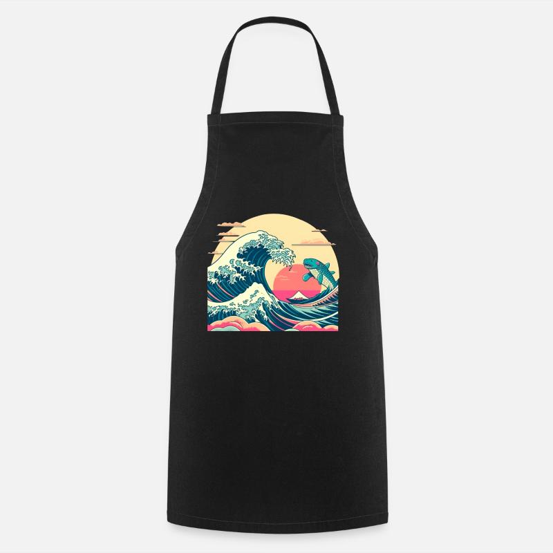 Requin Vague - Tablier de cuisine - noir