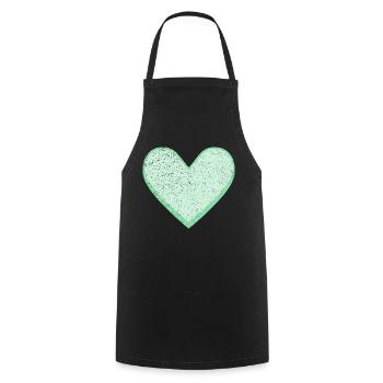 Sugar heart Sugar heart candy turquoise - Cooking Apron - black - Front - AI Model Male 185 dark (185cm)