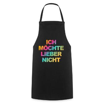 Bartleby the Schreiber - Ich möchte lieber nicht - Kochschürze - Schwarz - Vorne - AI Model Male 185 dark (185cm)
