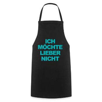 Bartleby der Schreiber - Ich möchte lieber nicht - Kochschürze - Schwarz - Vorne - AI Model Male 185 dark (185cm)
