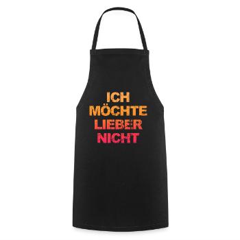 Bartleby the Schreiber - Ich möchte lieber nicht - Kochschürze - Schwarz - Vorne - AI Model Male 185 dark (185cm)