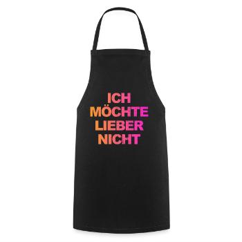 Bartleby the Schreiber - Ich möchte lieber nicht - Kochschürze - Schwarz - Vorne - AI Model Male 185 dark (185cm)