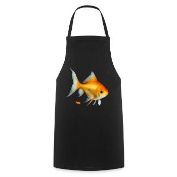 Goldfisch - Kochschürze - Schwarz - Vorne - AI Model Male 185 dark (185cm)