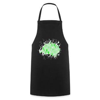 vegan meal vegetarian humor fruit birthday present - Cooking Apron - black - Front - AI Model Male 185 dark (185cm)