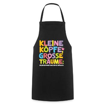 Kita Erzieherin Große Träume Tagesmutter Abschied - Kochschürze - Schwarz - Vorne - AI Model Male 185 dark (185cm)