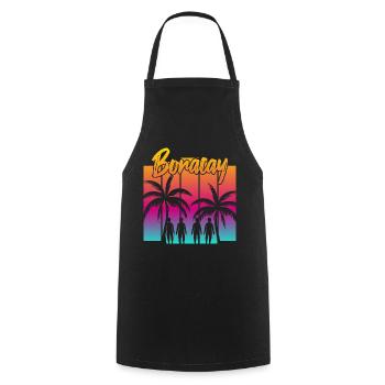 Familien Sonnenuntergang in Boracay - Kochschürze - Schwarz - Vorne - AI Model Male 185 dark (185cm)