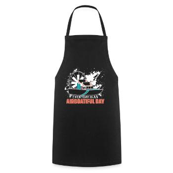 Tous les jours est une hélice d’hydroglisseur de jour - Tablier de cuisine - noir - Devant - AI Model Male 185 dark (185cm)