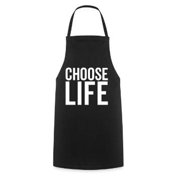 Vintage Choose Life Les meilleures habitudes - Tablier de cuisine - noir - Devant - AI Model Male 185 dark (185cm)