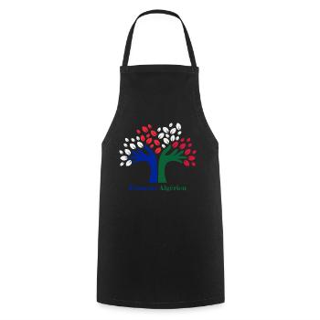 ALGERIE FRANCE DRAPEAU DE L'AMITIÉ FRANÇAIS - Tablier de cuisine - noir - Devant - AI Model Male 185 dark (185cm)
