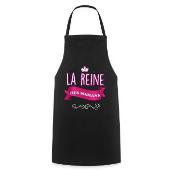 La Reine Des Mamans C'est Forcément Ma Maman - Tablier de cuisine - noir - Devant - AI Model Male 185 dark (185cm)