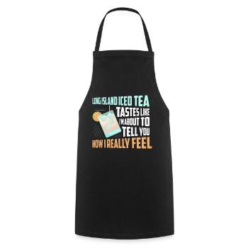 Long Island Iced Tea Tastes Rum Drinking - Cooking Apron - black - Front - AI Model Male 185 dark (185cm)
