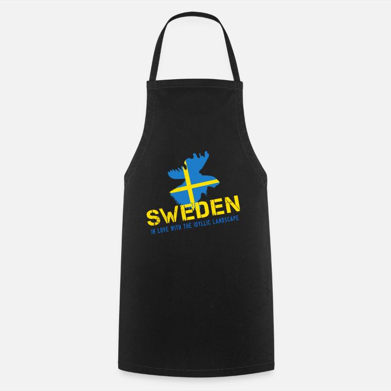 Schweden Suède - Tablier de cuisine - noir