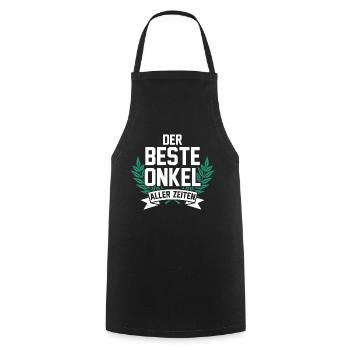 Bester Onkel - Kochschürze - Schwarz - Vorne - AI Model Male 185 dark (185cm)