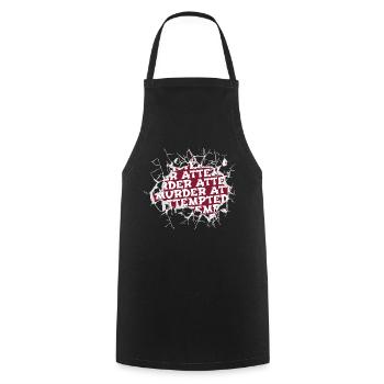 book quotes frequent readers a time book worm - Cooking Apron - black - Front - AI Model Male 185 dark (185cm)