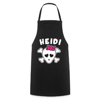 Pirate Heidi Design pour les filles et les femmes - Tablier de cuisine - noir - Devant - AI Model Male 185 dark (185cm)