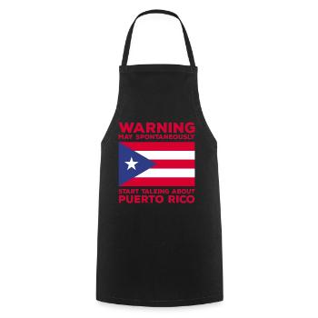 Puerto Rico | Puerto Ricaner Flagge Geschenkideen - Kochschürze - Schwarz - Vorne - AI Model Male 185 dark (185cm)