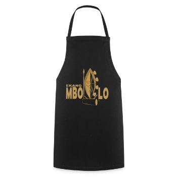 EKANG MBOLO/OR - Tablier de cuisine - noir - Devant - AI Model Male 185 dark (185cm)