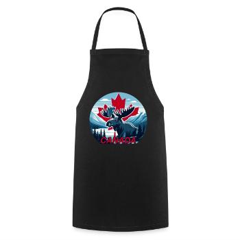 Canada 14 - Cooking Apron - black - Front - AI Model Male 185 dark (185cm)