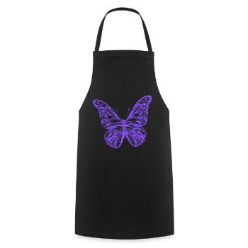 Schmetterling - Kochschürze - Schwarz - Vorne - AI Model Male 185 dark (185cm)
