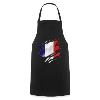 DRAPEAU DE LA FRANCE DRAPEAU FRANCE - Tablier de cuisine - noir - Devant - AI Model Male 185 dark (185cm)