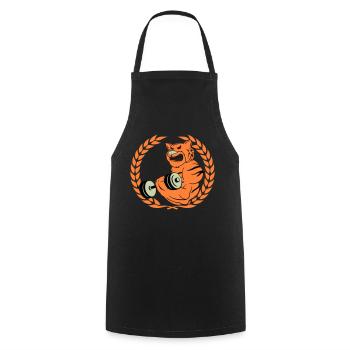 Tiger Muscle Bodybuilder - Tablier de cuisine - noir - Devant - AI Model Male 185 dark (185cm)