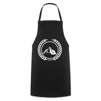 Mountains Wreath - Cooking Apron - black - Front - AI Model Male 185 dark (185cm)