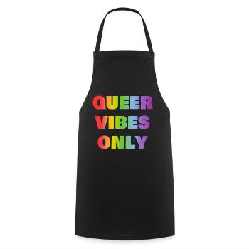 Queer vibes only - Cooking Apron - black - Front - AI Model Male 185 dark (185cm)