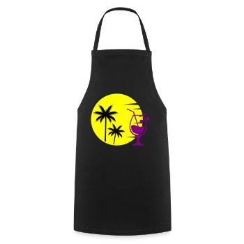 cocktail sunset - Cooking Apron - black - Front - AI Model Male 185 dark (185cm)