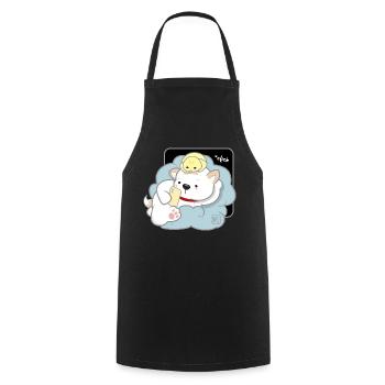 Chien Coréen - Style Japonais 03B - Tablier de cuisine - noir - Devant - AI Model Male 185 dark (185cm)