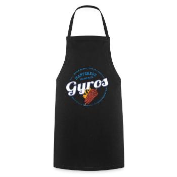 Gyros Restaurant Vintage Grèce Souvenir - Tablier de cuisine - noir - Devant - AI Model Male 185 dark (185cm)