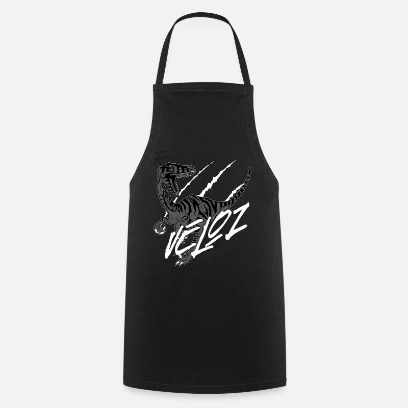Veloz Raptor dinosaur - Cooking Apron - black