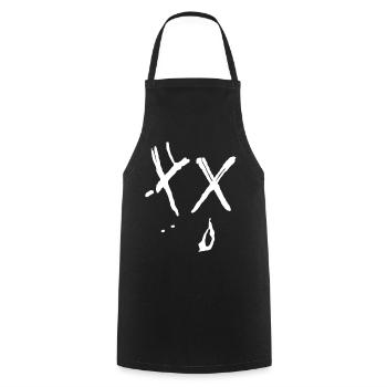 XX Tear | Emoticon Unisex T-Shirt - Cooking Apron - black - Front - AI Model Male 185 dark (185cm)