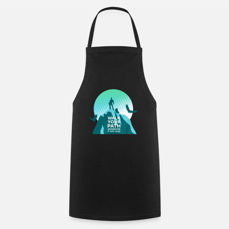 Walk your path - Cooking Apron - black