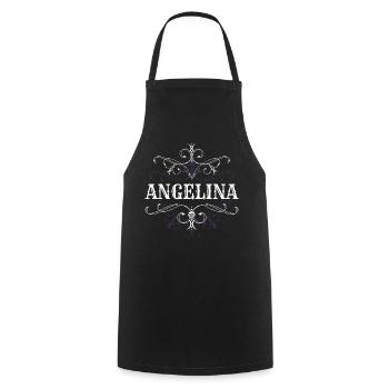 Angelina Name Vorname Personalisiert - Kochschürze - Schwarz - Vorne - AI Model Male 185 dark (185cm)