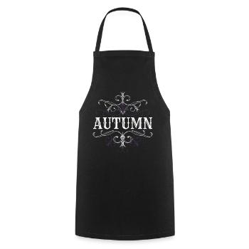 Autumn Name Vorname Personalisiert Herbst - Kochschürze - Schwarz - Vorne - AI Model Male 185 dark (185cm)