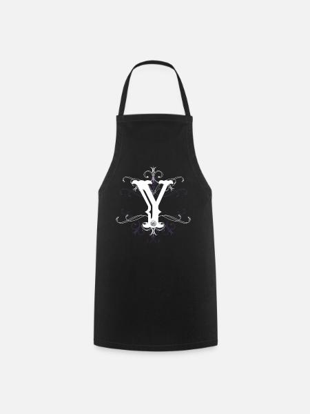 Lettre Y Ypsilon Lettre-Y - Tablier de cuisine - noir
