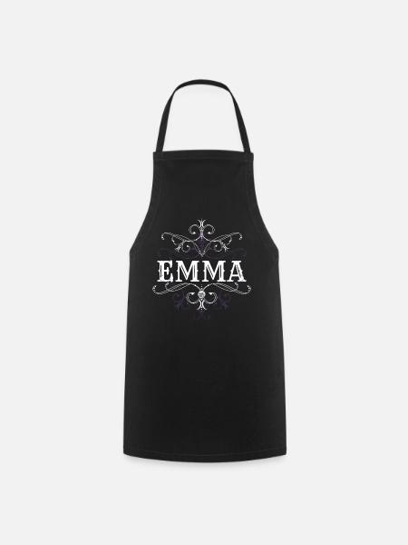 Emma Nom Prénom Personnalisé - Tablier de cuisine - noir