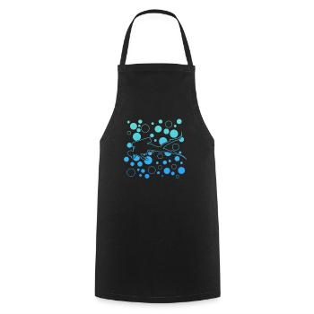 Diving, Tauchen, Scuba Diver - Kochschürze - Schwarz - Vorne - AI Model Male 185 dark (185cm)