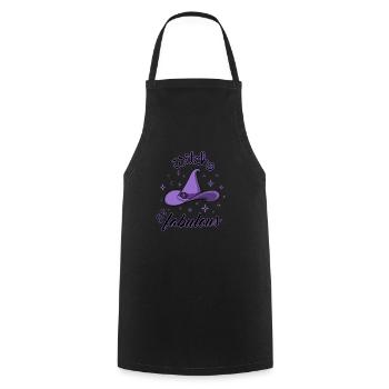 Sorcière et fabuleuse - Tablier de cuisine - noir - Devant - AI Model Male 185 dark (185cm)
