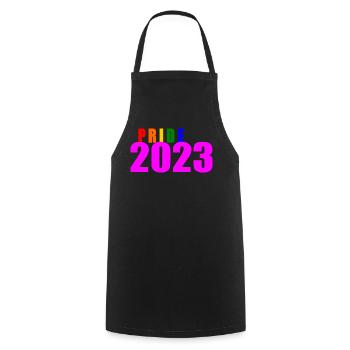 Pride 2023 - Kochschürze - Schwarz - Vorne - AI Model Male 185 dark (185cm)