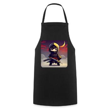 Mignon Anime Ninja - Tablier de cuisine - noir - Devant - AI Model Male 185 dark (185cm)